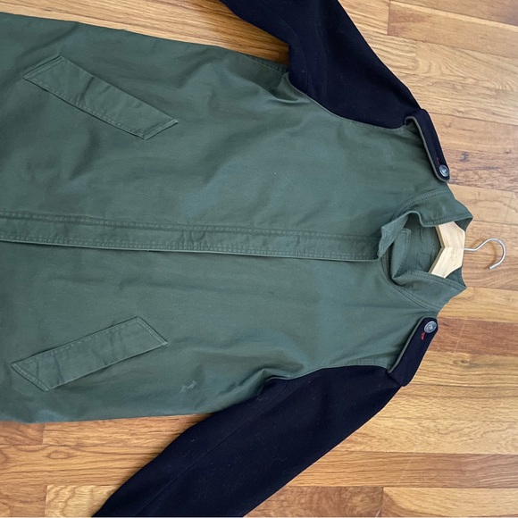 Trench two tone wool sleeve coat - Picture 2 of 14